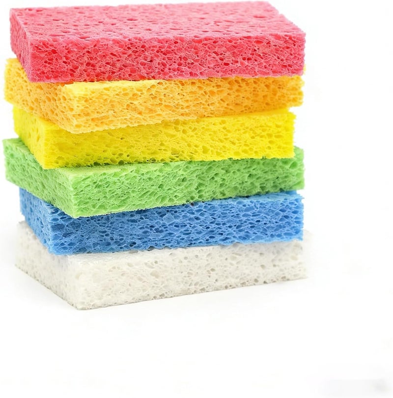 ARCLIBER Heavy Duty Cellulose Sponges - Non-Scratch Kitchen Cleaning Sponges (6 Pack) - Image 1