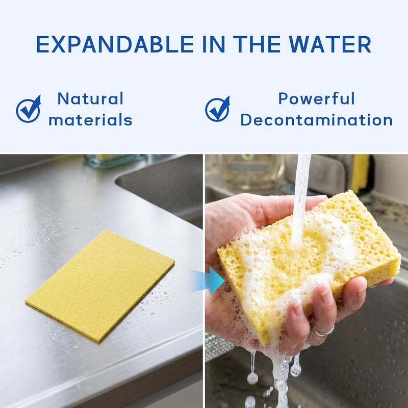 ARCLIBER Heavy Duty Cellulose Sponges - Non-Scratch Kitchen Cleaning Sponges (6 Pack) - Image 4