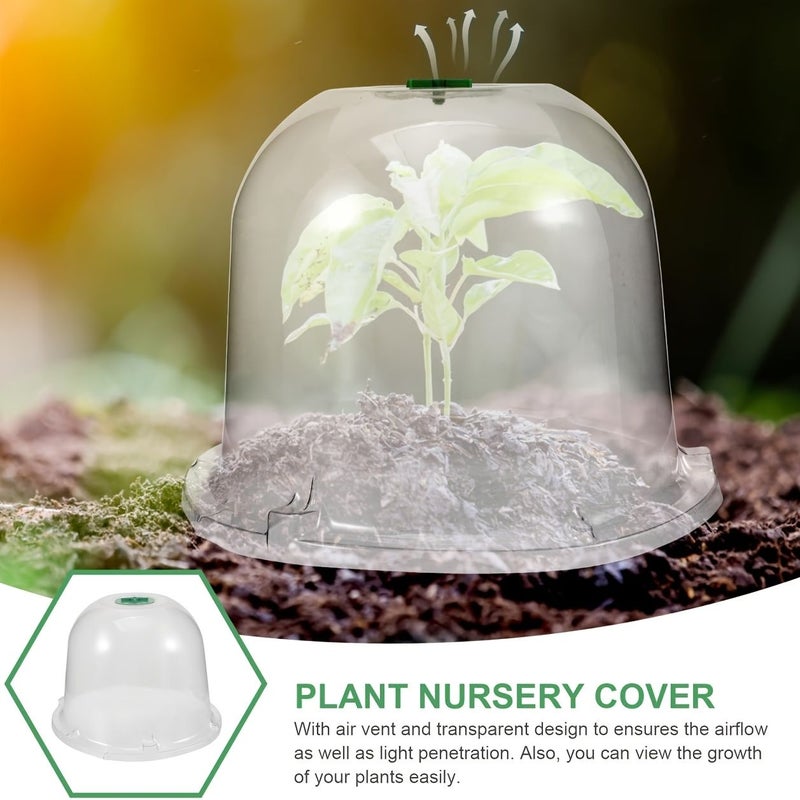 7pcs White Transparent Golden Bell Reusable Round Plant Protector Covers Anti Bird Anti Snail Breathable Gardening Covers For Vegetables Seedlings Flowers And Low Plants - Image 2