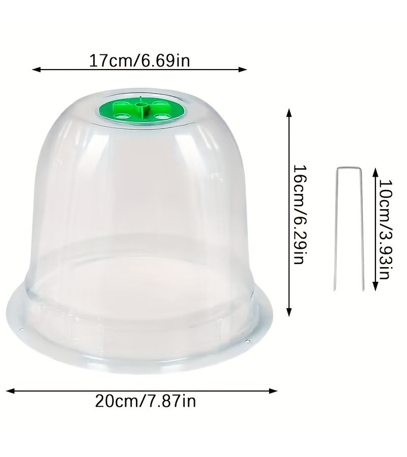 7pcs White Transparent Golden Bell Reusable Round Plant Protector Covers Anti Bird Anti Snail Breathable Gardening Covers For Vegetables Seedlings Flowers And Low Plants - Image 3