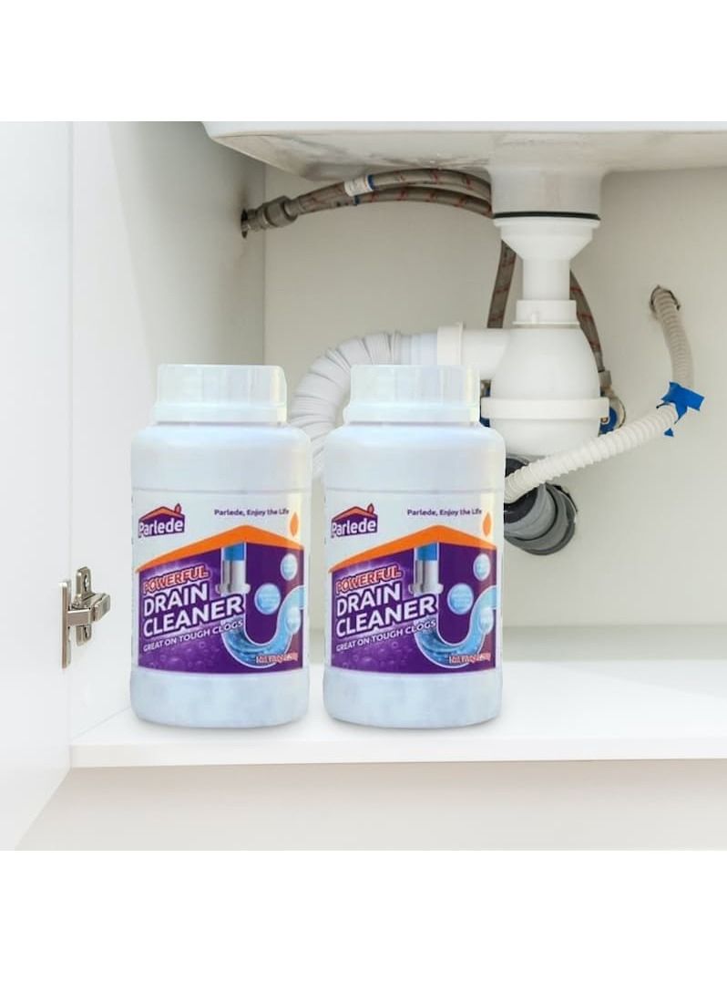 POWERFUL بارليد مزيل انسداد صرف الحمام القوي، مزيل انسداد الحوض، المغسلة والصرف، سائل تنظيف قوي - مسحوق نفق الأنابيب 500 جرام - Image 3