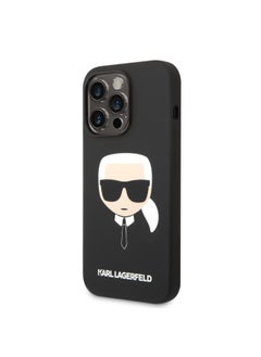 Karl Lagerfeld Karl Lagerfeld Silicone Karl`s Head Hard Case for iPhone 14 Pro Max (6.7") - Black [ KLHCP14XSLKHBK ]  - Image 2