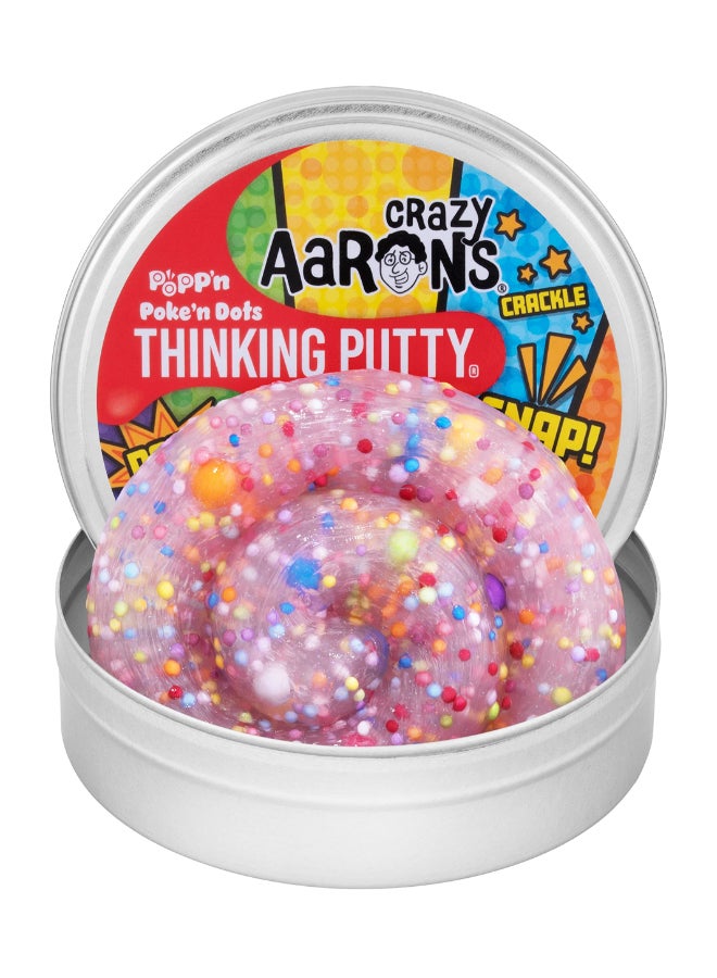 Crazy Aaron's نقاط بوب - علبة تفكير بحجم كامل 4" | خرز قوس قزح: مليئة بالألوان الزاهية والمتعددة | لعبة فidget من معجون الضغط لتخفيف التوتر - Image 1