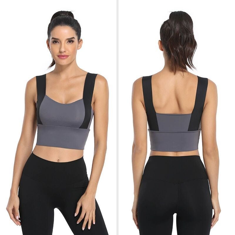 Colors Large Size Sports Underwear Women'S Chubby Girls Gather Beautiful Back Outer Wear Fitness Vest Shockproof Running Yoga Bra - Image 5