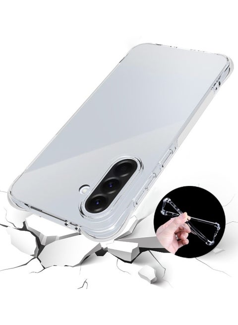 Samsung Galaxy A56 5G Case, Designed for Galaxy A56 with Four Corner Anti-Fall Airbags, Slim Flexible TPU Rubber Soft Silicone Anti Slip Case Cover Fit for Samsung A56 5G 6.7 inch, Clear