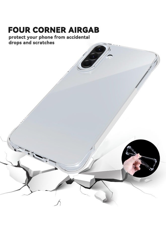 Samsung Galaxy A56 5G Case, Designed for Galaxy A56 with Four Corner Anti-Fall Airbags, Slim Flexible TPU Rubber Soft Silicone Anti Slip Case Cover Fit for Samsung A56 5G 6.7 inch, Clear  - Image 2