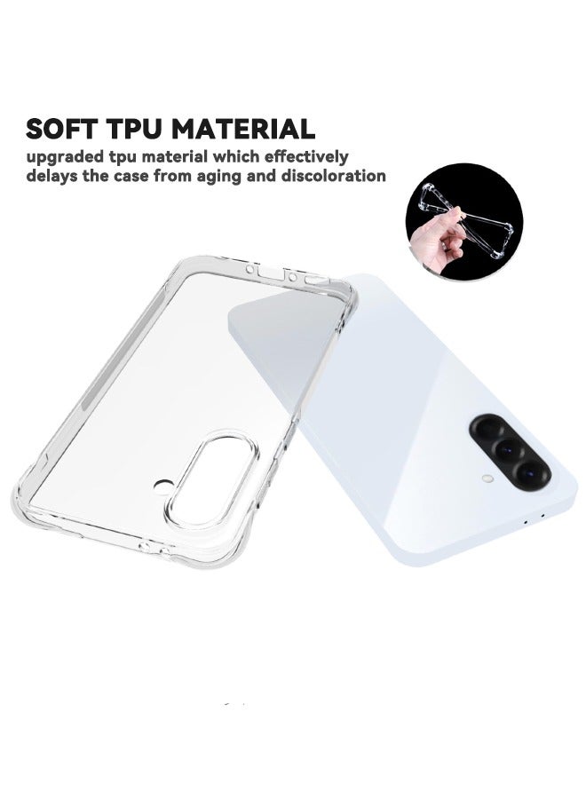 Samsung Galaxy A56 5G Case, Designed for Galaxy A56 with Four Corner Anti-Fall Airbags, Slim Flexible TPU Rubber Soft Silicone Anti Slip Case Cover Fit for Samsung A56 5G 6.7 inch, Clear  - Image 3