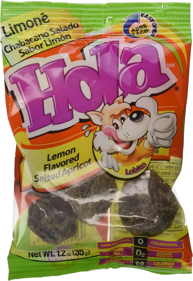 Hola Lobito Lemon Flavored Salted Apricot - 3 Pack - Image 1