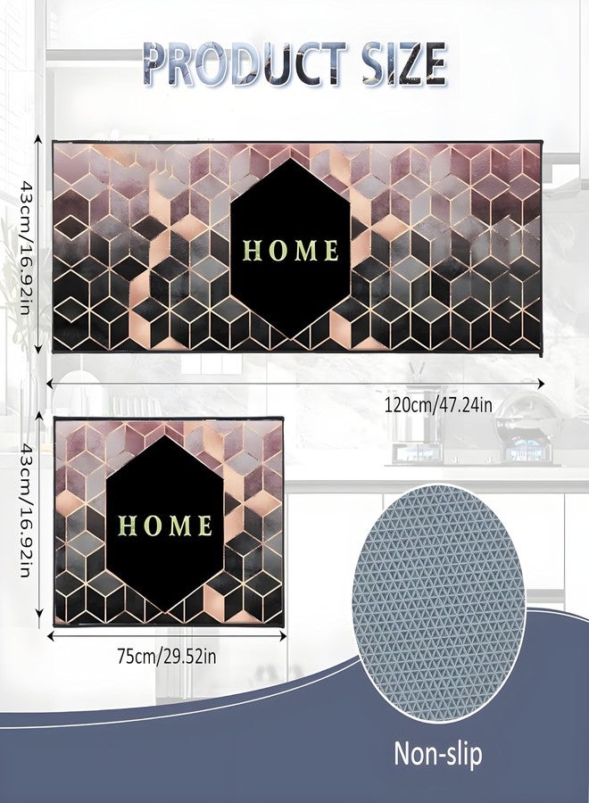 SKYTONE Kitchen Mat 2 Pcs, Waterproof Memory Foam Kitchen Rugs, Standing Desk Mat Floor Mats, Floor Cushioned Kitchen Rugs and Mats Waterproof Comfort Standing Mat,Sink (Fresh Home) - Image 3