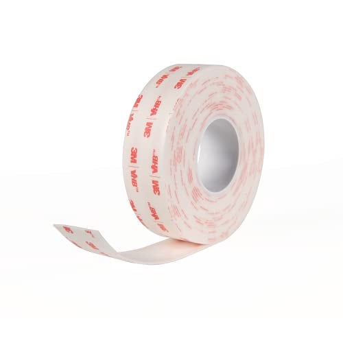 3M 4950 VHB Mounting Tape, Acrylic Foam, Permanent Bonding, Heavy Duty, White, 1 in x 5 yd, 1 Roll - Image 1
