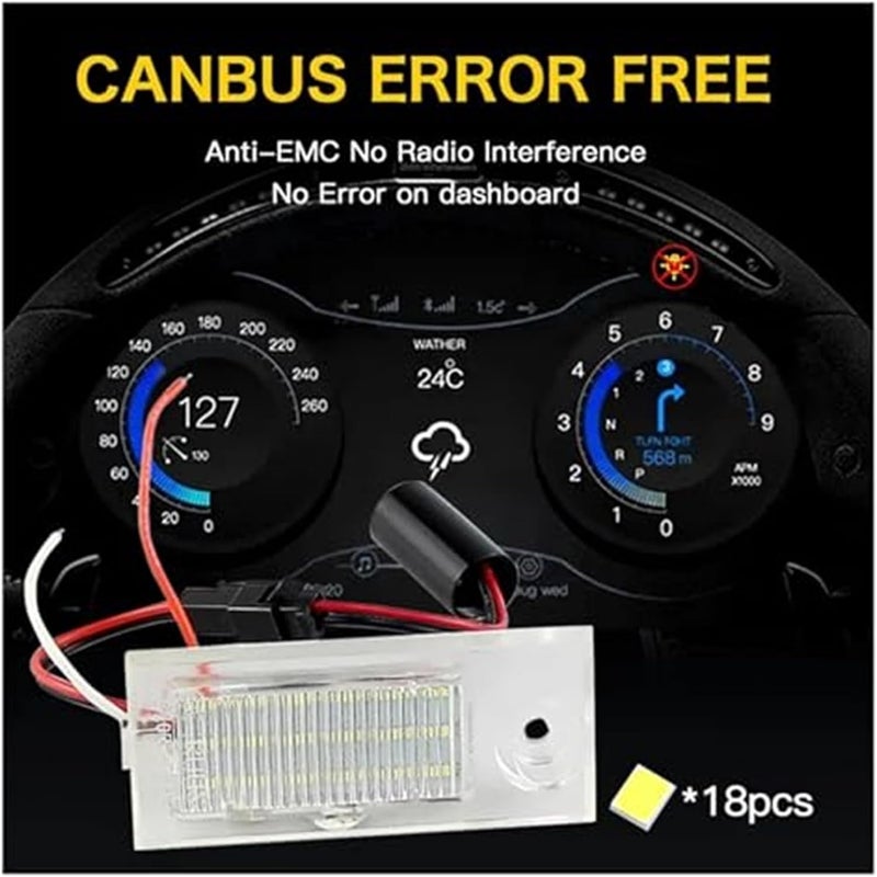 Yurefax LED License Plate Lights for A6 C5 4B Sedan - Image 2