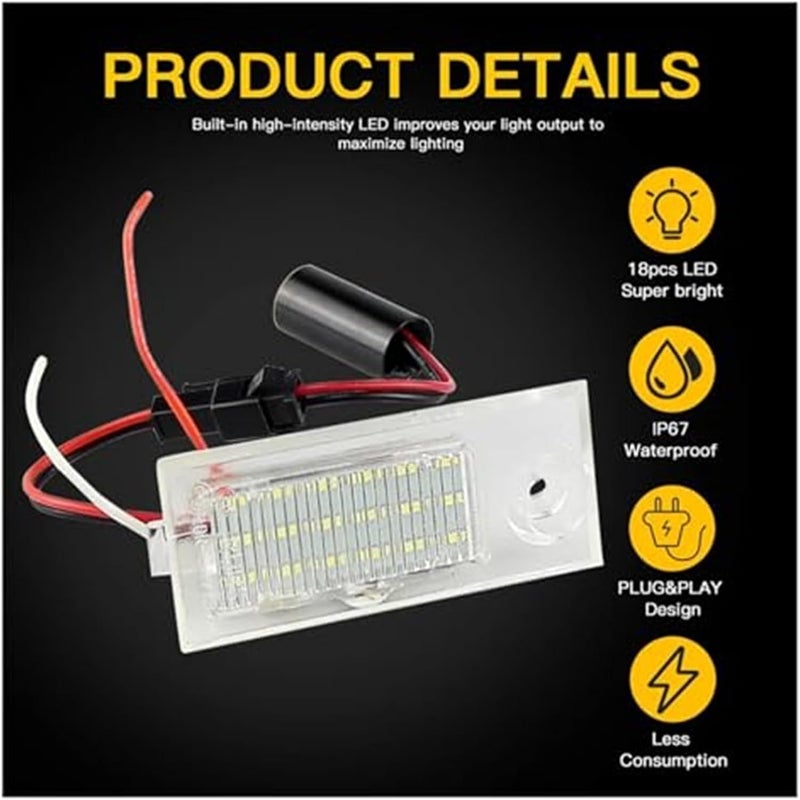 Yurefax LED License Plate Lights for A6 C5 4B Sedan - Image 4