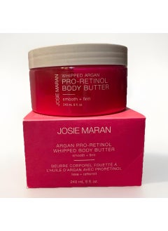 josie maran Josie Maran Whipped Argan Pro-Retinol Body Butter - Ultra-Hydrating Retinol Body Cream with Air-Whipped 100% Pure Argan Oil - Smooth, Soothe & Improve the Look of Fine Lines - Unscented (8 Oz) 
