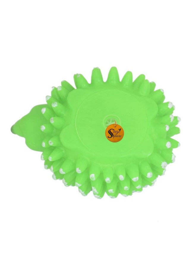 Sage Square Natural Rubber Cute Colorful Hedgehog Squeaky Toy For Puppy Dog - (Color May Vary)  - Image 4