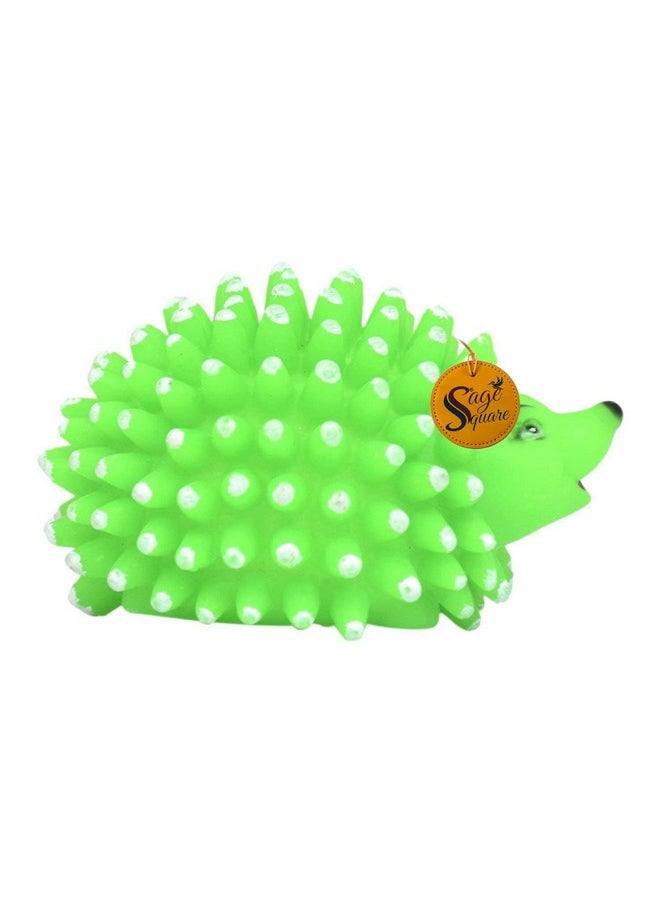 Sage Square Natural Rubber Cute Colorful Hedgehog Squeaky Toy For Puppy Dog - (Color May Vary)  - Image 2