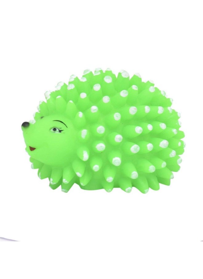 Sage Square Natural Rubber Cute Colorful Hedgehog Squeaky Toy For Puppy Dog - (Color May Vary)  - Image 1