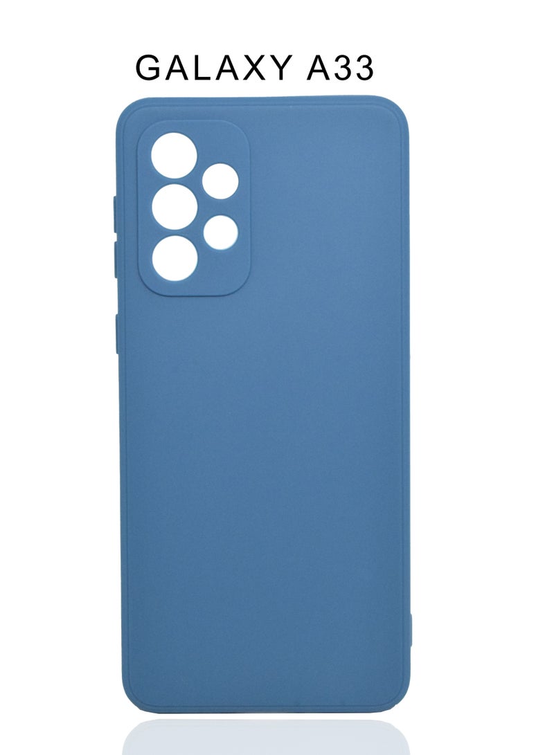 BORTONY Soft Liquid Silicone With Microfiber Lining Protective Back Case Cover For Samsung Galaxy A33 - Image 1