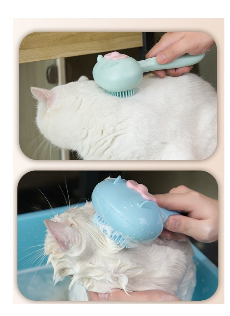 Generic 1Pc，Pet Bath Brush with Handle, Shampoo Dispenser Brush Cat Shower Brush for Bathing, Deep Cleaning Cat Grooming Supplies for Short and Long Hair Dogs and Cats  - Image 2