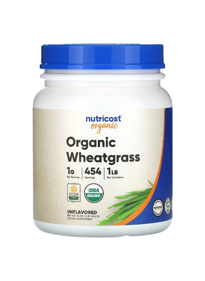 Nutricost Nutricost, Organic Wheatgrass, Unflavored, 16 oz (454 g)  - Image 1