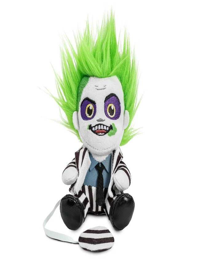 Kidrobot Beetlejuice Officially Licensed Movie Collectible Plush Stuffie - 7.5" Phunny Plush, Beetlejuice (1988) in Striped Suit Shoulder - Image 1