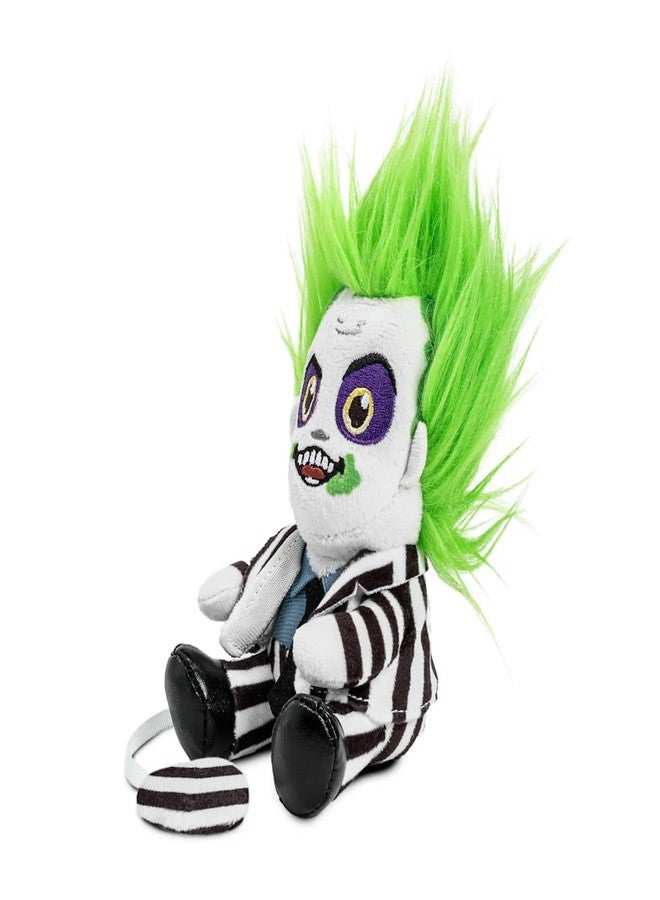 Kidrobot Beetlejuice Officially Licensed Movie Collectible Plush Stuffie - 7.5" Phunny Plush, Beetlejuice (1988) in Striped Suit Shoulder - Image 5