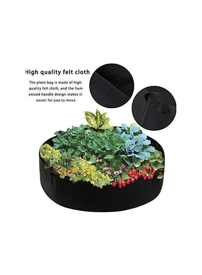 حقيبة زراعة مدورة مع مقبض، حقيبة زراعة لأسرة الحدائق، لزراعة البطاطس والطماطم (127 سم * 30 سم) - Image 2