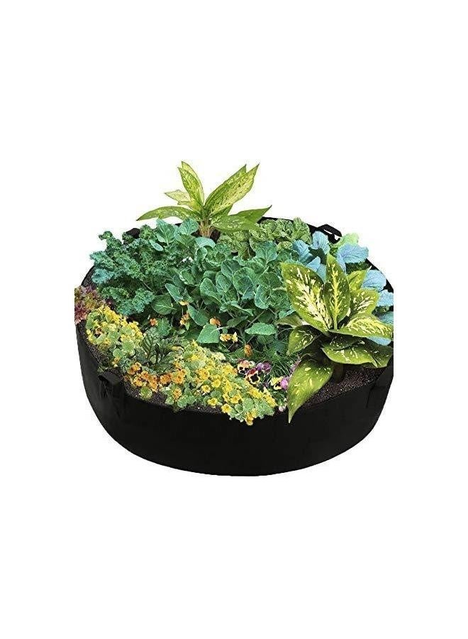 حقيبة زراعة مدورة مع مقبض، حقيبة زراعة لأسرة الحدائق، لزراعة البطاطس والطماطم (127 سم * 30 سم) - Image 1