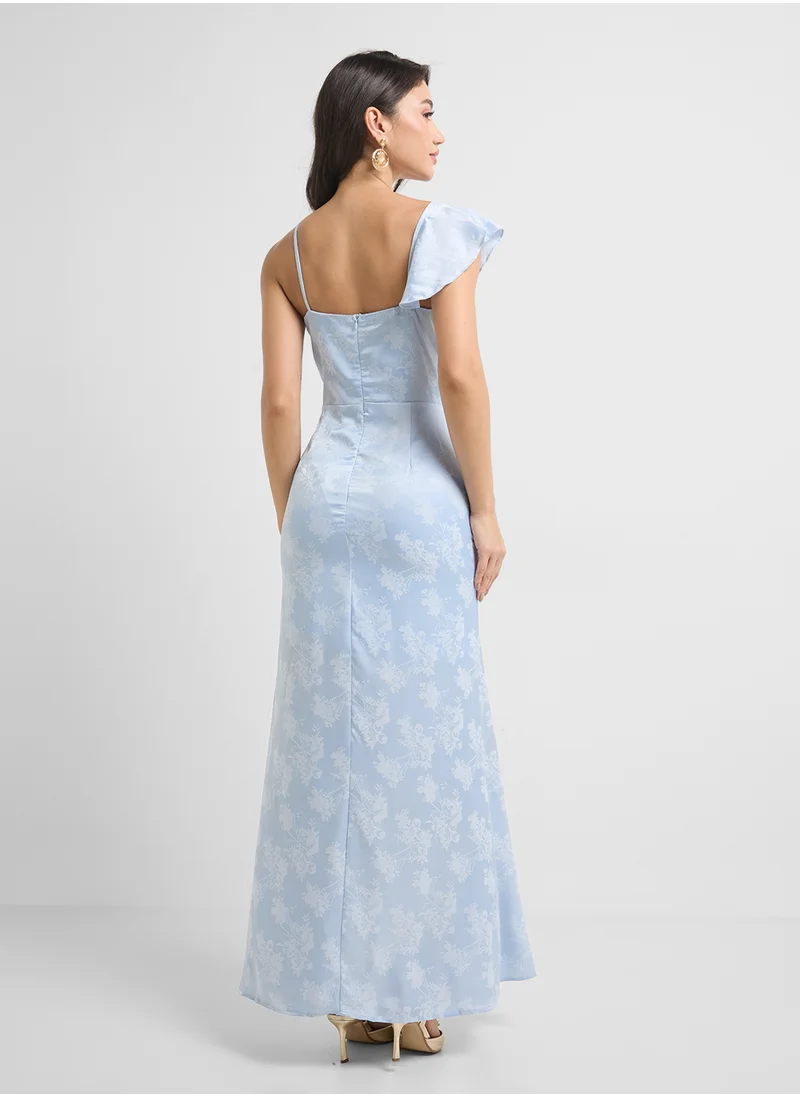 ايلا Asymmetric Ruffled Dress