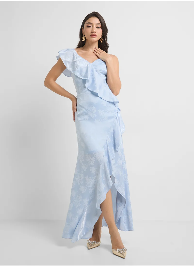 ايلا Asymmetric Ruffled Dress