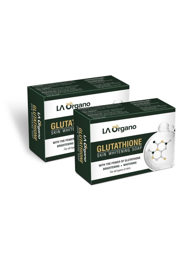 LA Organo Glutathione Skin Whitening Soap For Brightening & Whitening For All Skin Types, 100 g (Pack of 2) - Image 1