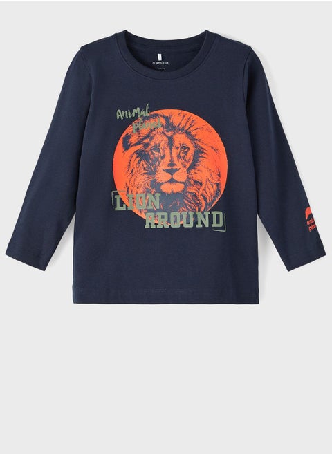 Kids Lion Print T-Shirt