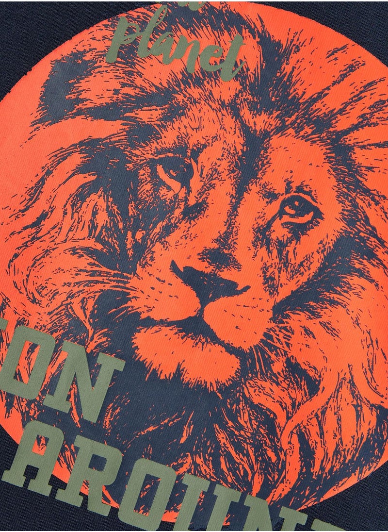 NAME IT - Kids Lion Print T-Shirt - Image 1
