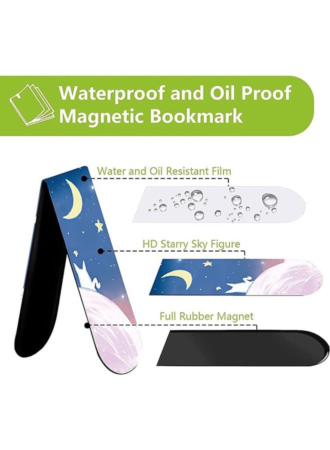 Magnetic Bookmarks, 8pcs Magnet Page Markers Landscape Pattern Assorted Page Clips Book Markers for Students Teachers Book Lovers Book Club Library - Image 3
