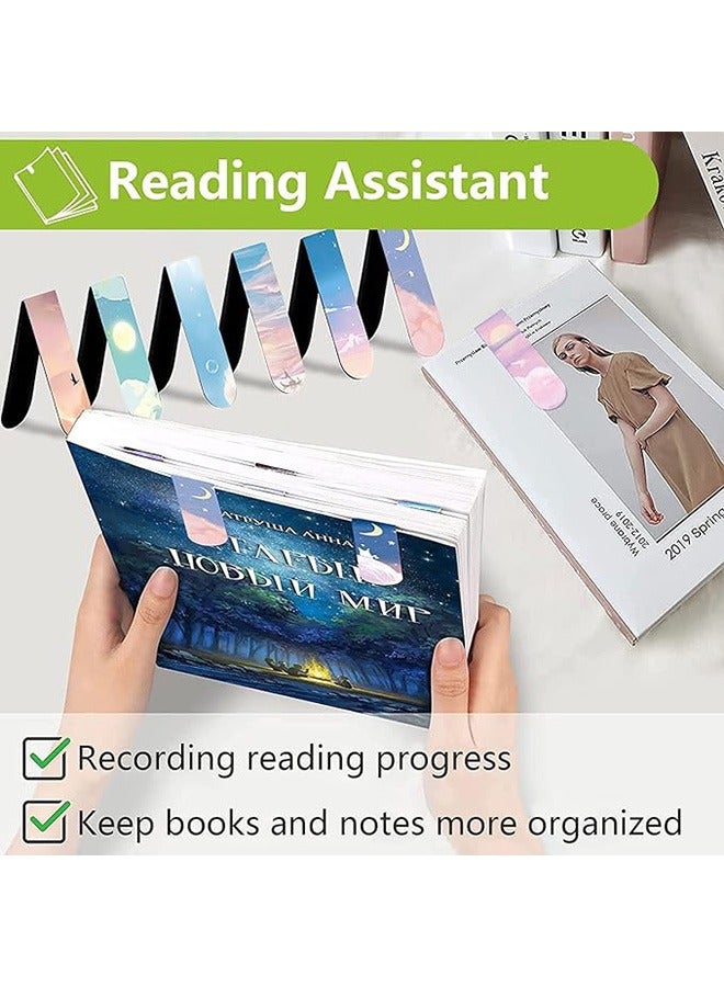 Magnetic Bookmarks, 8pcs Magnet Page Markers Landscape Pattern Assorted Page Clips Book Markers for Students Teachers Book Lovers Book Club Library - Image 4