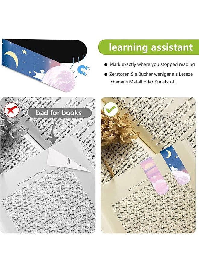 Magnetic Bookmarks, 8pcs Magnet Page Markers Landscape Pattern Assorted Page Clips Book Markers for Students Teachers Book Lovers Book Club Library - Image 5