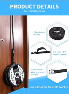 GROIC Door Anchor Strap with 2 Fitness  resistance Belts Tubes 50 Lbs for Resistance Bands Exercises, Multi Point Anchor Gym for Home Fitness, Portable Resistance Band Workout Equipment  - Image 2