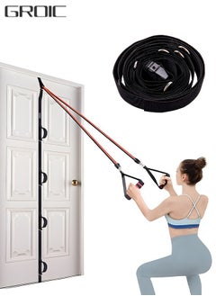 GROIC Door Anchor Strap with 2 Fitness  resistance Belts Tubes 50 Lbs for Resistance Bands Exercises, Multi Point Anchor Gym for Home Fitness, Portable Resistance Band Workout Equipment  - Image 1