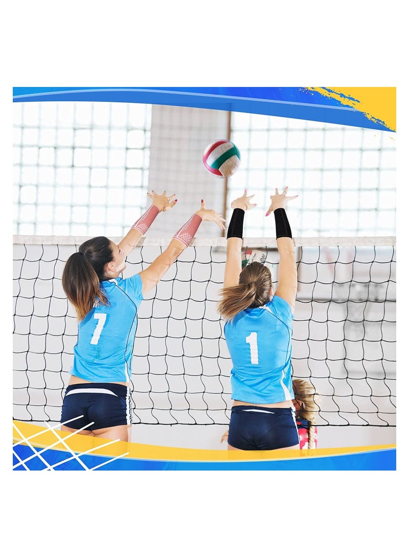 Y&D Volleyball Arm Sleeves 2 Pairs 8" Compression Forearm Black and Pink Guards for Women Youth Teens Adults Football Baseball Basketball Training Autumn Extended Brace Sports Wristband - Image 3