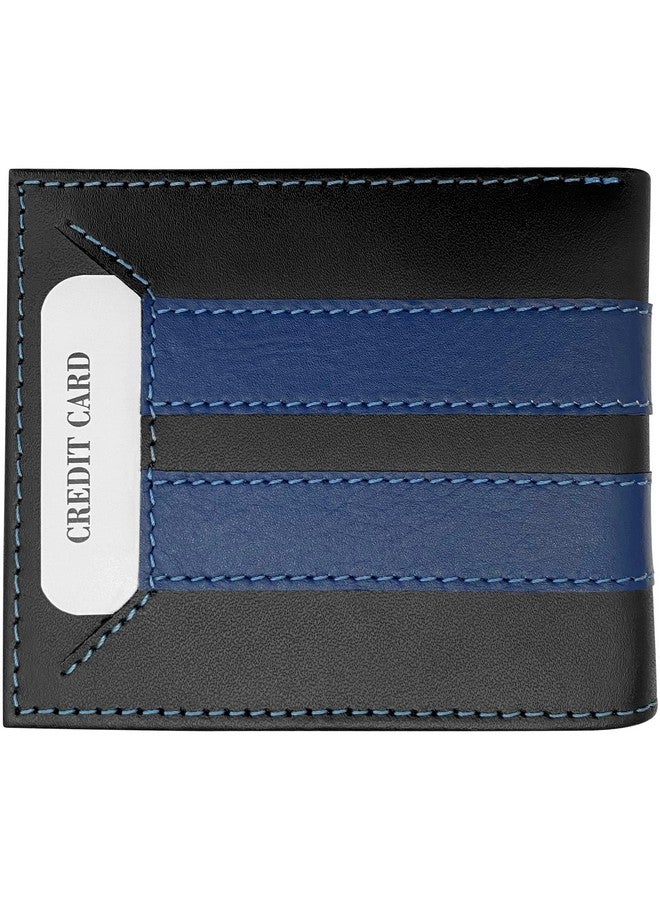 Agent Gear USA Thin Blue Line Police Wallet Law Enforcement Officer Leather Leo Bifold Wallet - Image 2