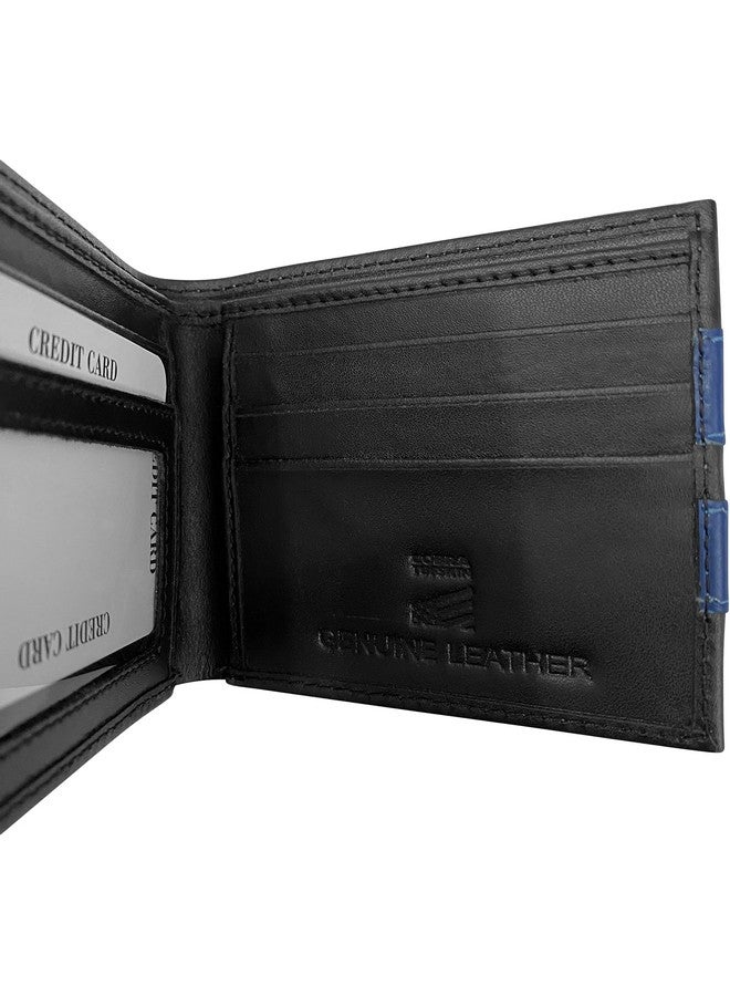 Agent Gear USA Thin Blue Line Police Wallet Law Enforcement Officer Leather Leo Bifold Wallet - Image 4