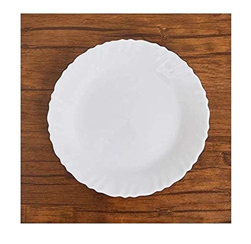 SkyKey Opal Glass larah Quarter Plate Set White 75 Inch Set of 6 Suitable for Every Occasion - Image 2