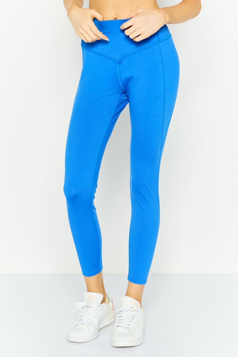 Brooks Women Sportswear Fit 7/8th Running Tights, Blue Combo - Image 1