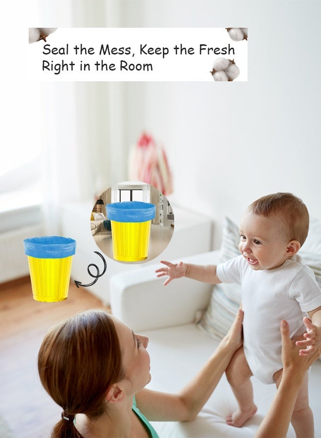 Cute 'n' Cuddle 60 Pcs Disposable Changing Mat White 60cmX45cm With 60 Disposable Scented bags Blue - Image 3