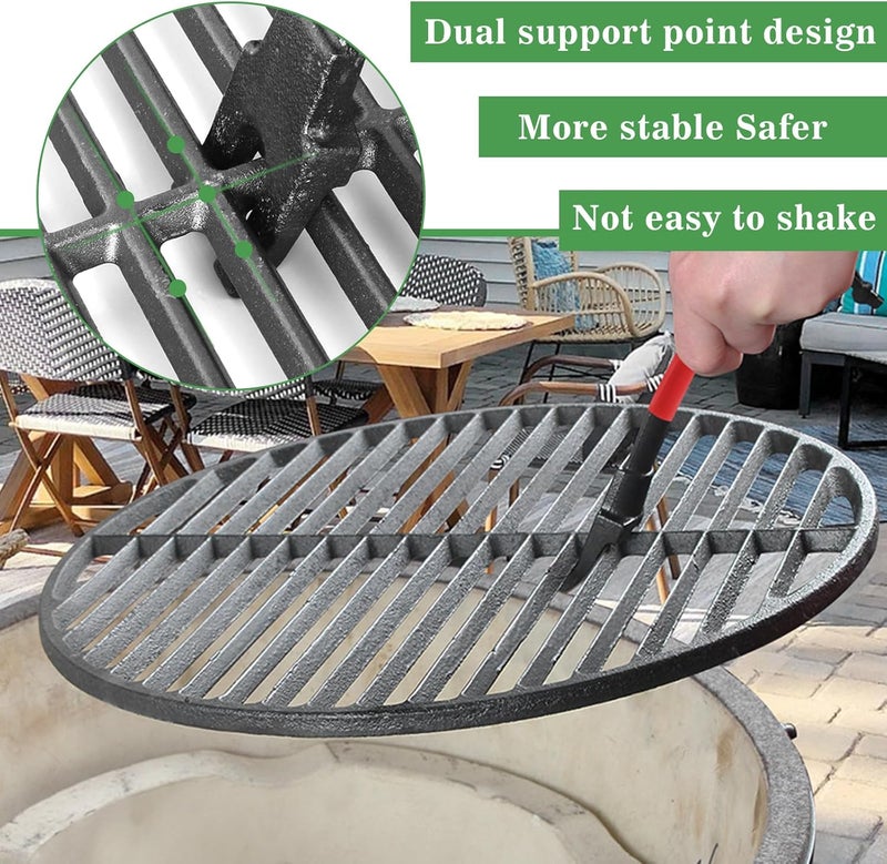 Vankey Grill Grate Lifter Gripper, Cast Iron Cooking Grid Lifter Accessories for Kamado Joe Charcoal Grill Green Egg Primo Set for Moving Cast Iron and Stainless Steel Grilling Nets - Image 5