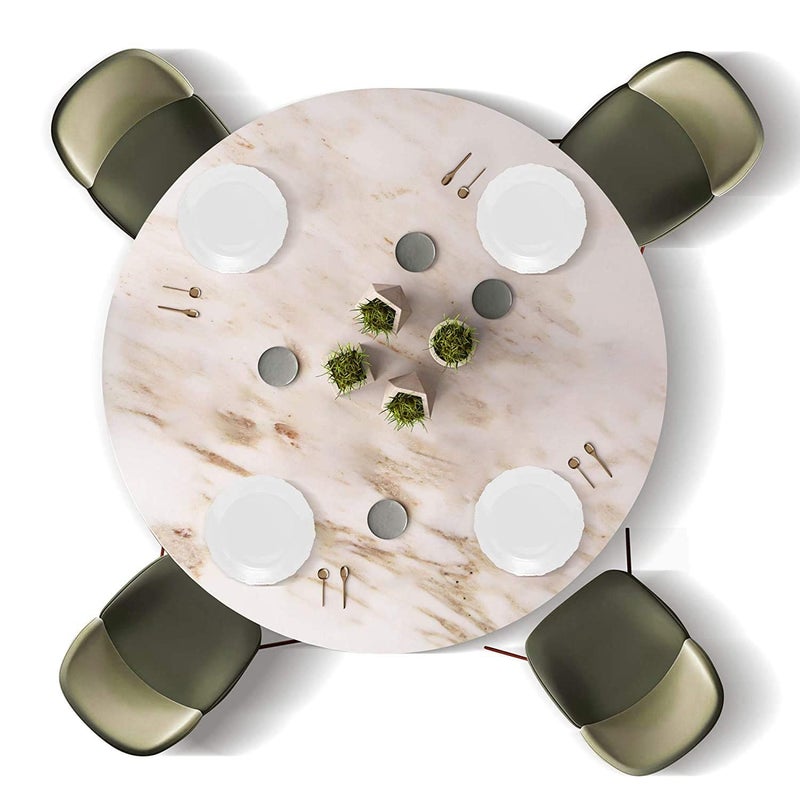 Cutting EDGE Round Colorful Set of Dinner Plates for Families Daily Use Parties Unbreakable Kid Friendly Dishwasher Safe White Set of 4 - Image 5