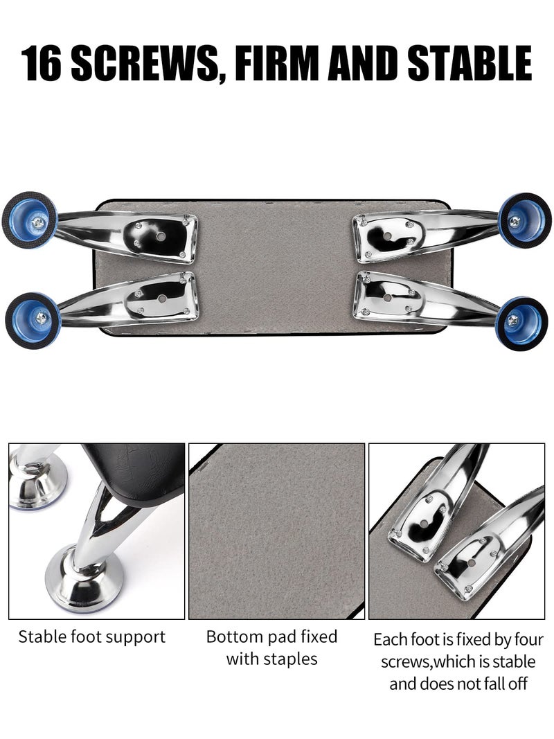 Deciniee Nail Arm Rest for Acrylic Nails, Microfiber Leather Nail Hand Rest Cushion for Nails, Soft Hand Pillow Footstool with 4 Stainless Steel Stands Thick Sponge Nail Pillow for Nail Tech Use (Black) - Image 4