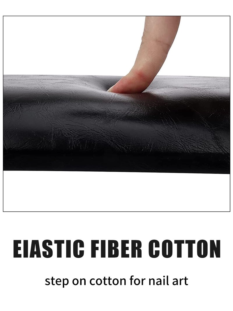 Deciniee Nail Arm Rest for Acrylic Nails, Microfiber Leather Nail Hand Rest Cushion for Nails, Soft Hand Pillow Footstool with 4 Stainless Steel Stands Thick Sponge Nail Pillow for Nail Tech Use (Black) - Image 3