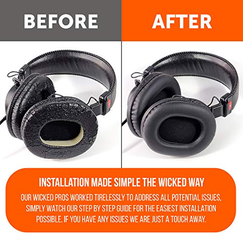 WC Wicked Cushions Replacement Ear Pads for Sony MDR 7506 | Softer Leather, Luxurious Memory Foam, Unmatched Durability | Compatible with MDR 7506 / MDR V6 / MDR CD900ST | (PU Leather) - Image 5