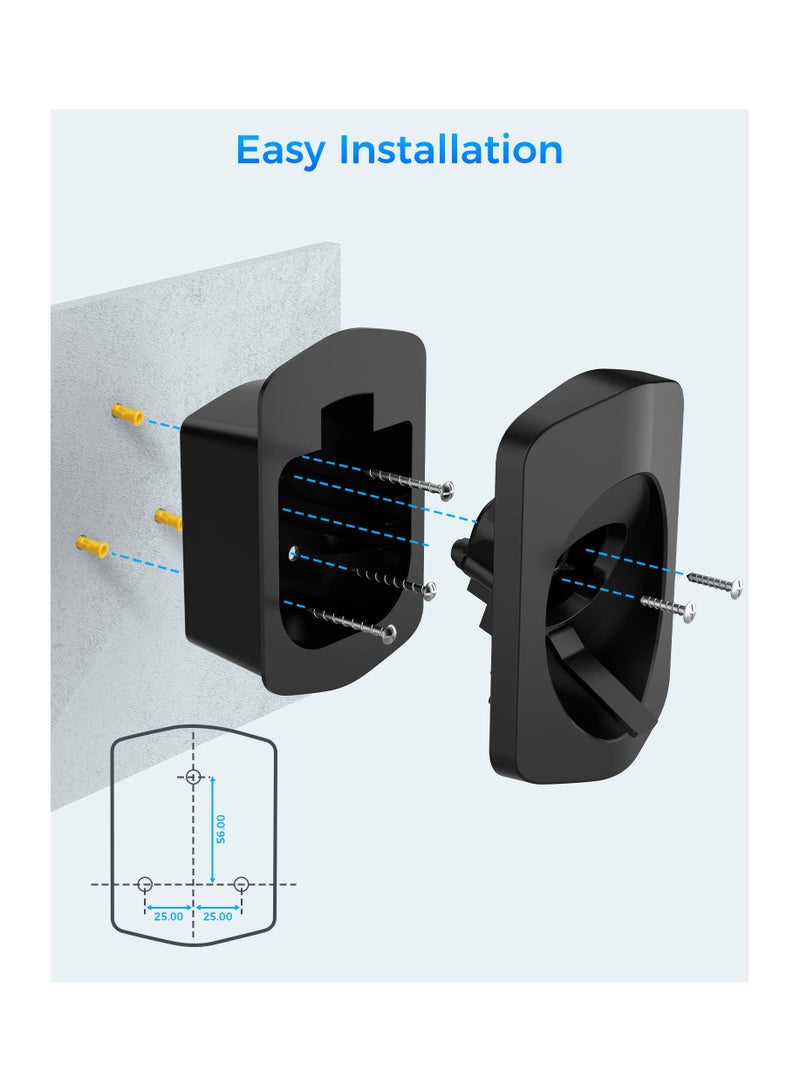 Excefore Mobile Charger Holder Wall Mount, Charging Cable Organizer with Anti-drop Design for Mobile Connector, Wall Connector for Model 3 Model Y, Compatible with Tesla Models, Black - Image 5