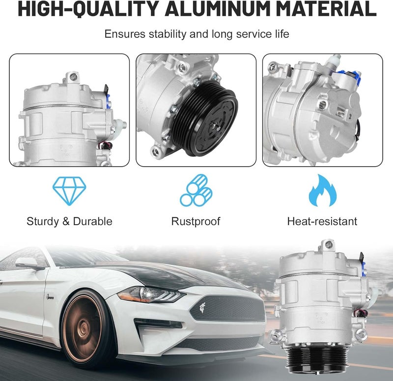 ILONPA New AC Air Condition Compressor with Clutch for Mercedes-Benz Models - Image 5